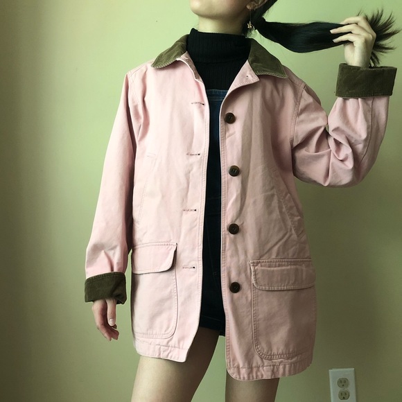 L.L. Bean Jackets & Blazers - L.L. Bean Pink Corduroy Jacket Oversized